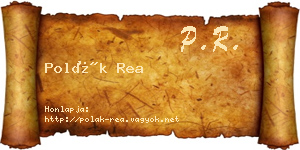 Polák Rea névjegykártya